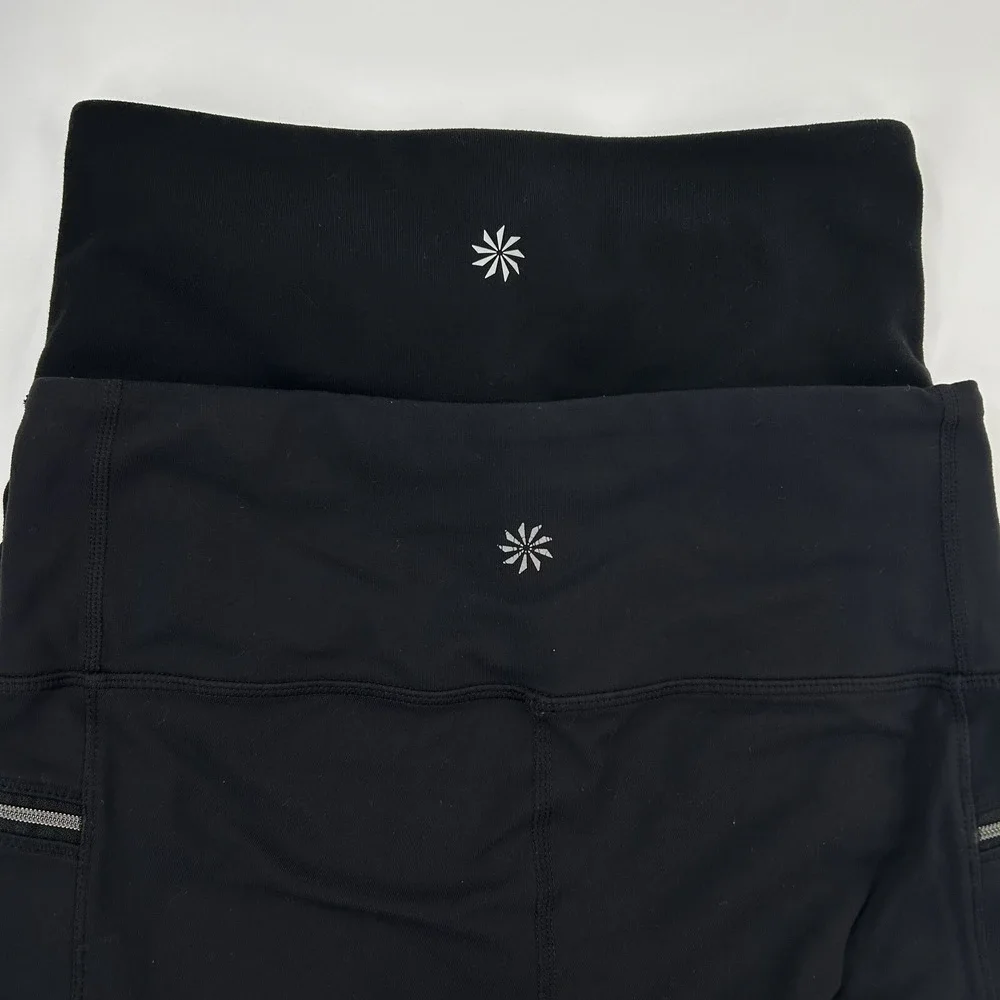 Athleta Womens XS Leggings Black Lot 2 Sly Drifter Moto, Criss Cross Chaturanga - Picture 3 of 11